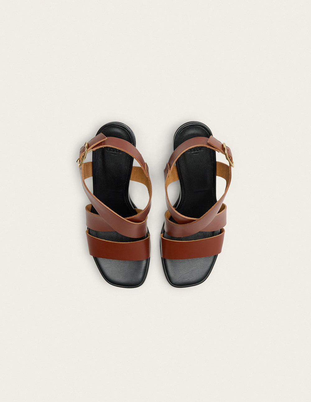 Sandales À Talons Dasun - Cuir Acajou - Femme