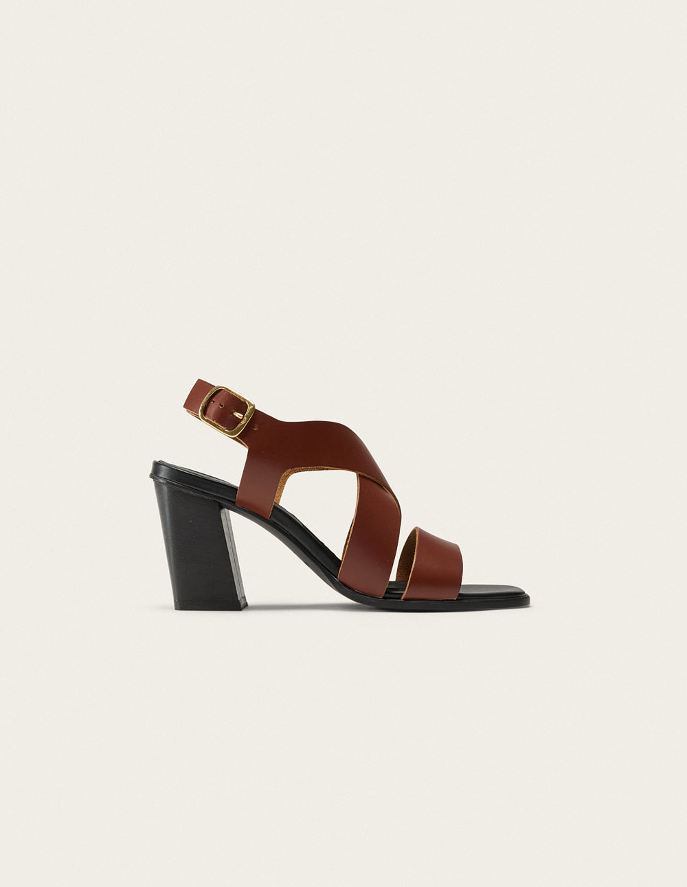 Sandales À Talons Dasun - Cuir Acajou - Femme