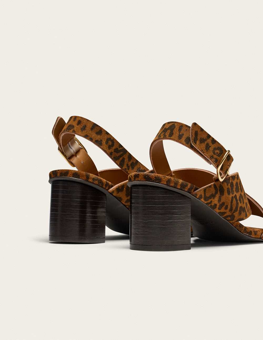 Sandales À Talons Dea - Suède Léopard