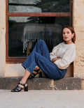 Sandales À Talons Flango - Cuir Noir - Femme
