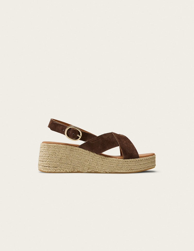 Espadrilles Hawa - Suède Marron