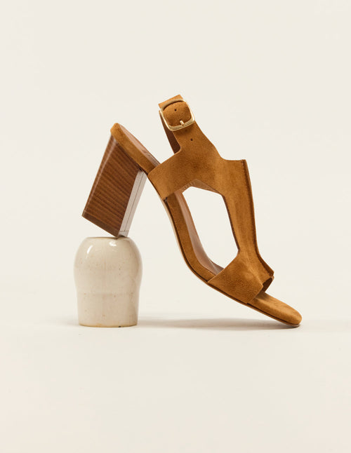 Sandales À Talons Ilani - Suède Ambre