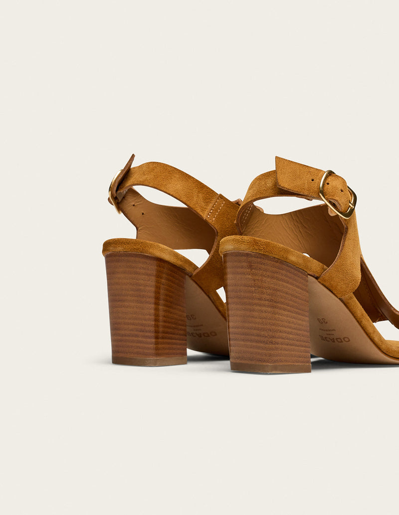 Sandales À Talons Ilani - Suède Ambre