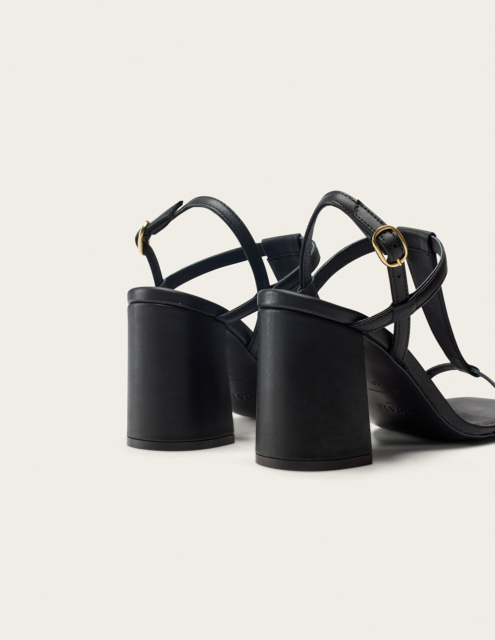 Sandales À Talons Joy - Cuir Noir - Femme
