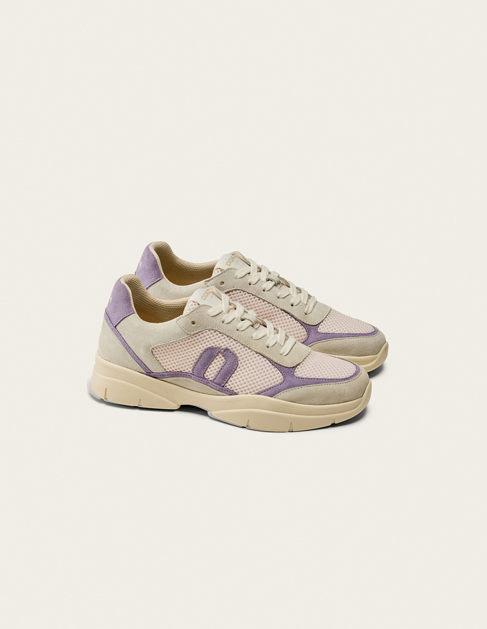 Baskets Basses Larel - Ivoire Lilas
