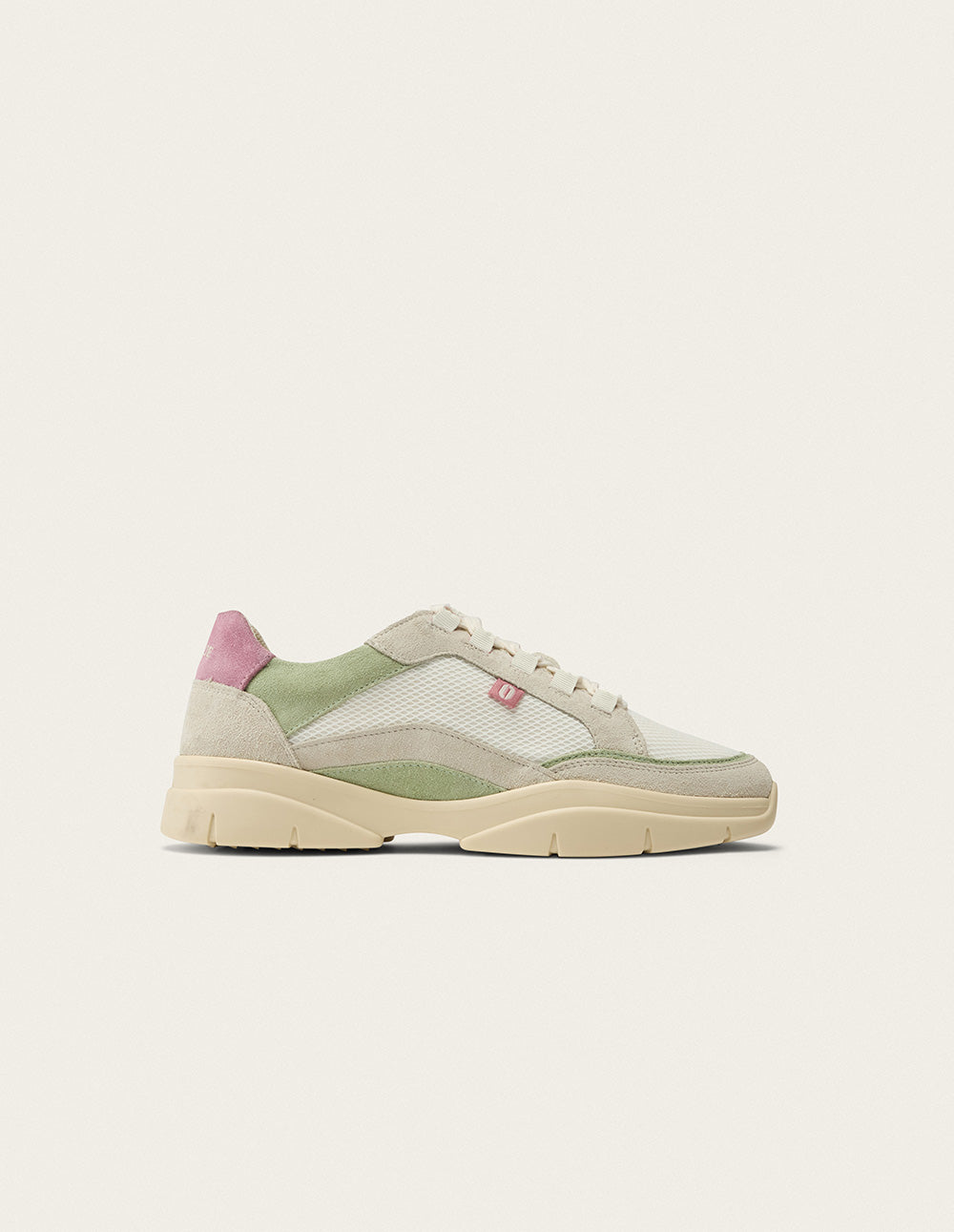 Baskets Basses Laura - Ivoire Vert - Femme