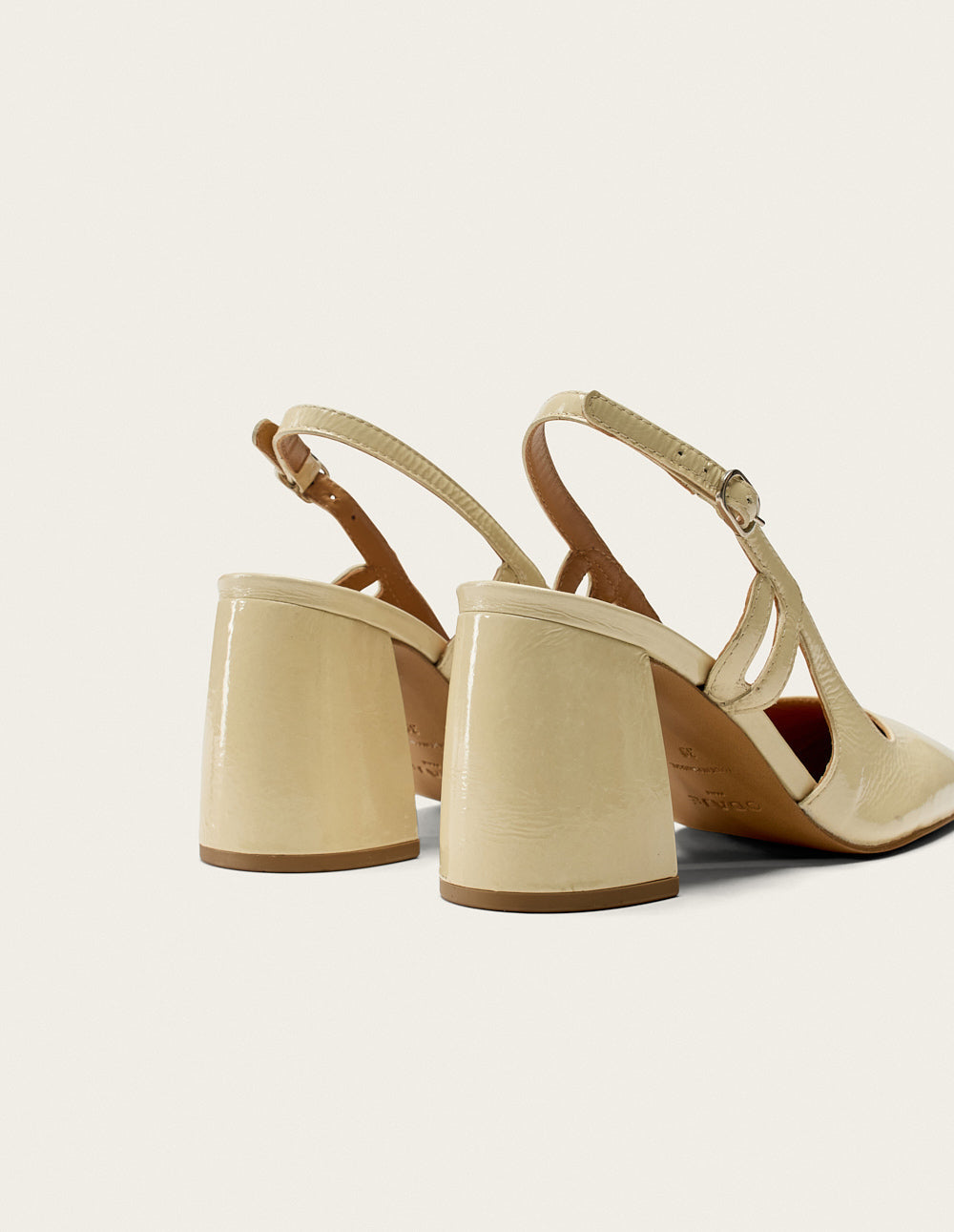 Escarpins Marcie - Cuir Plissé Écru