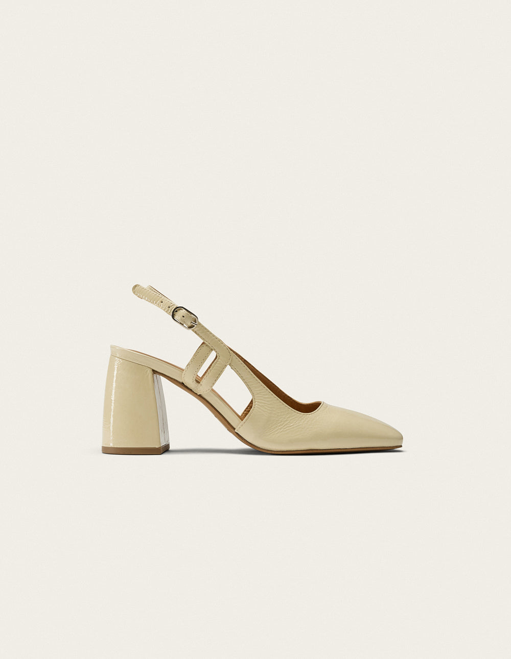 Escarpins Marcie - Cuir Plissé Écru