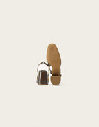 Escarpins Marcie - Cuir Plissé Kaki - Femme