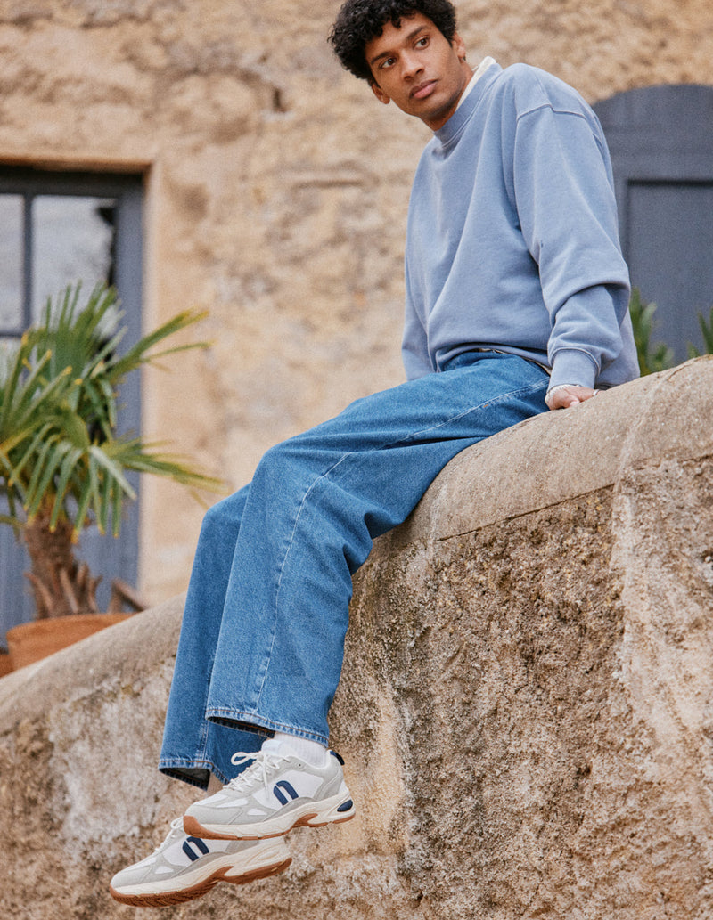 Baskets Basses Max - Gris Clair Marine