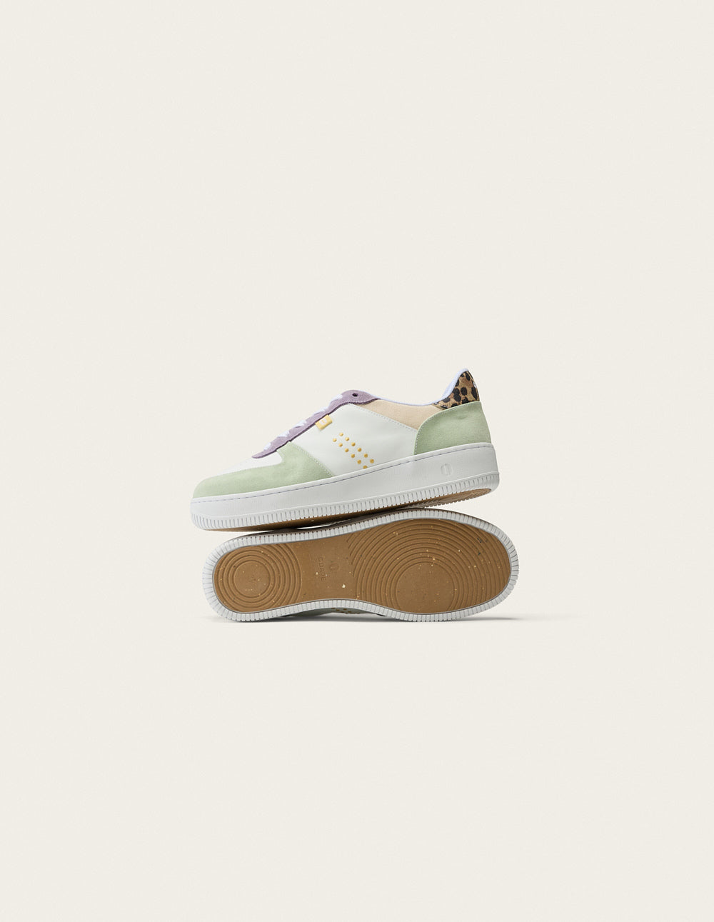 Baskets Basses Maxence F - Vert Blanc Lilas - Femme