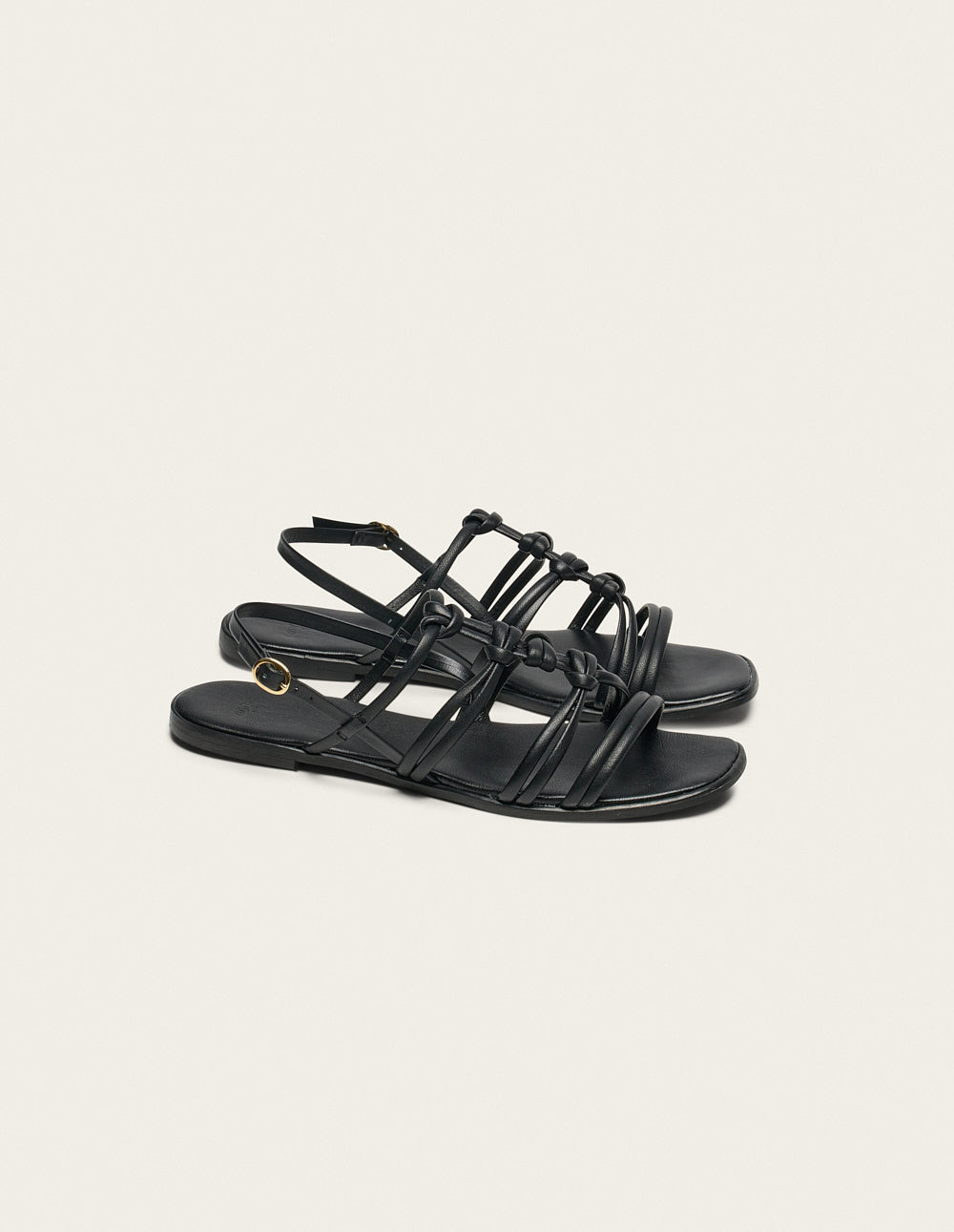 Sandales Naen - Cuir Noir - Femme