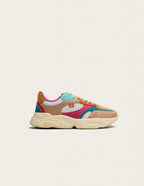 Baskets Basses Nathanaelle - Saumon Turquoise Moutarde
