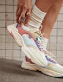 Baskets Basses Nathanaelle - Vert D'Eau Citron Blanc