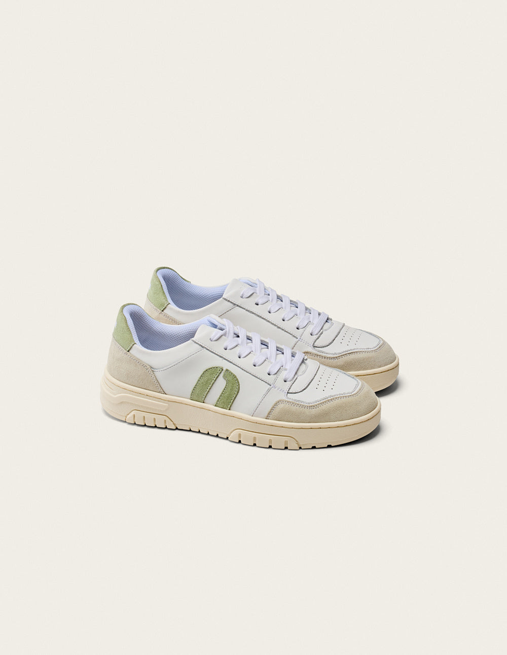 Baskets Basses Nora - Blanc Vert - Femme