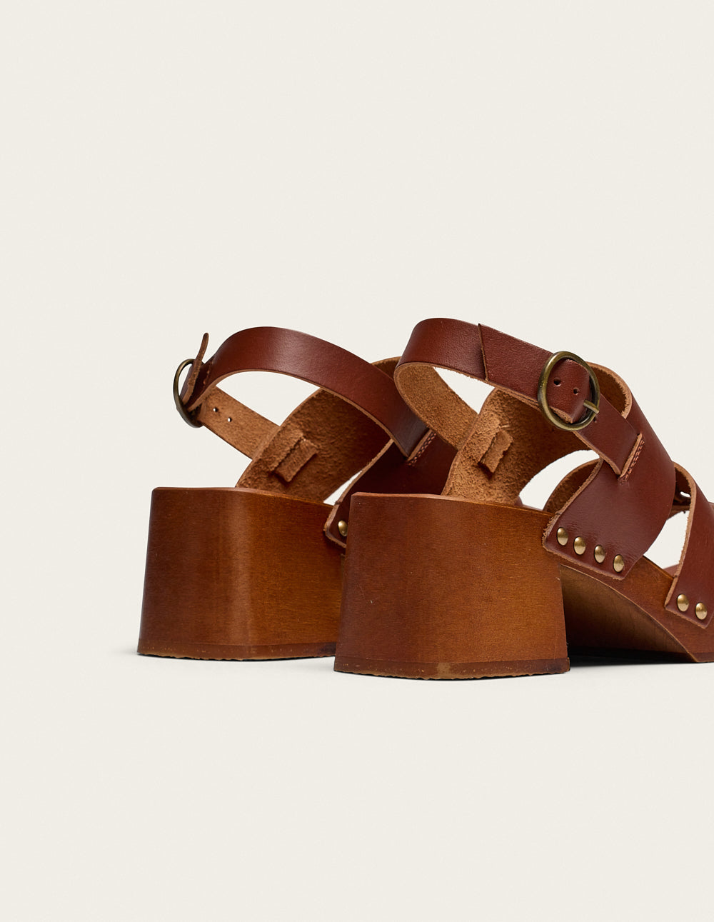 Sandales À Talons Opunti - Cuir Acajou