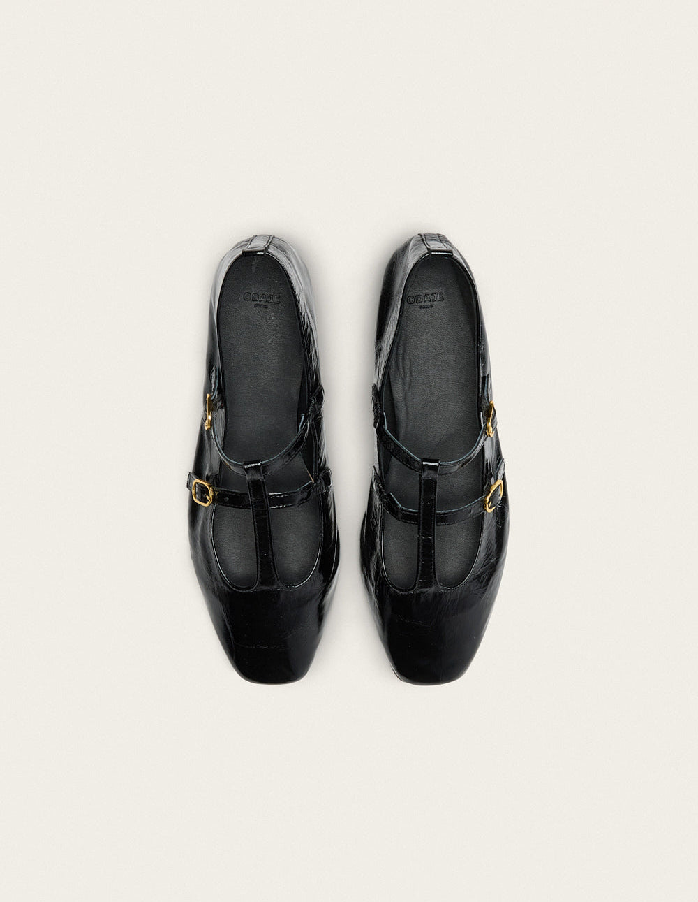 Ballerines Sira - Cuir Plissé Noir