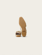 Ballerines Soli - Cuir Plissé Écru