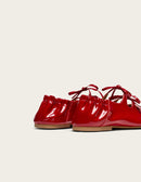 Ballerines Tula - Cuir Verni Rouge