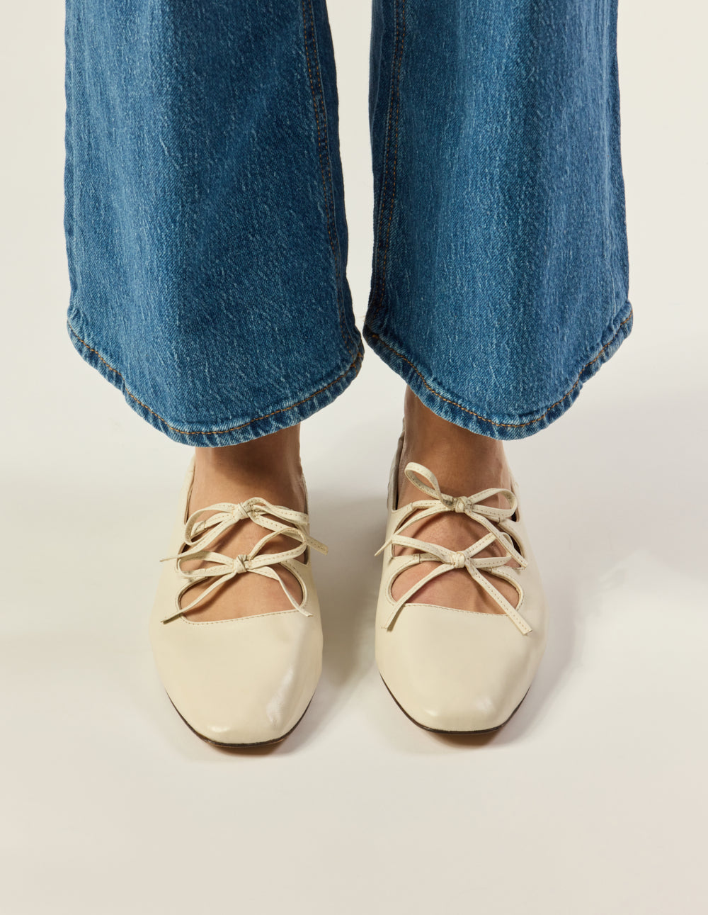 Ballerines Tula - Cuir Écru