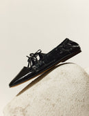 Ballerines Tula - Cuir Plissé Noir