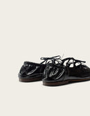 Ballerines Tula - Cuir Plissé Noir
