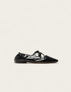 Ballerines Tula - Cuir Plissé Noir
