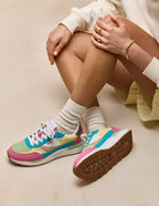 Baskets basses Anaelle - Rose citron pistache