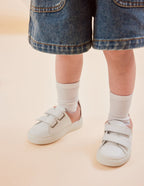 Baskets Enfants René Junior - Blanc rose