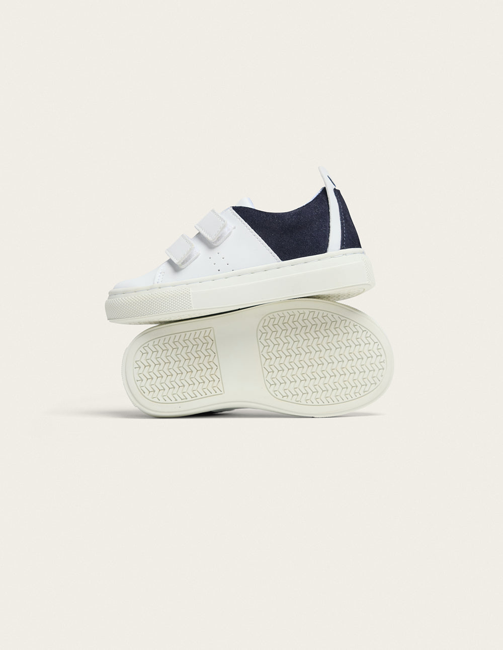 Baskets Enfants René Junior - Blanc marine