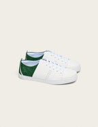 Baskets Basses René - Blanc Et Vert