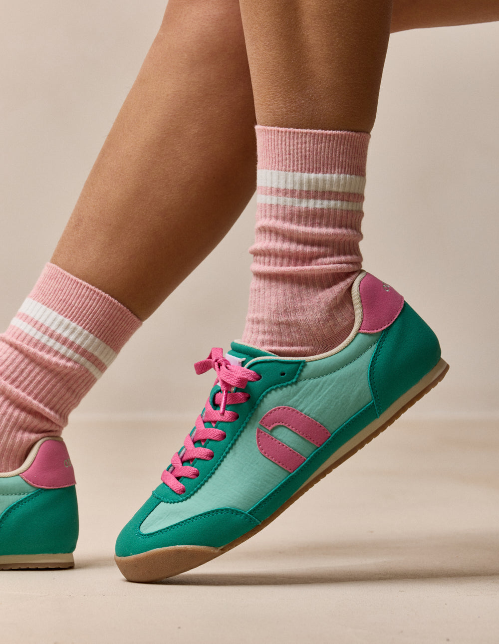 Baskets basses Riya - Vert rose