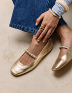 Ballerines Serra - Cuir doré