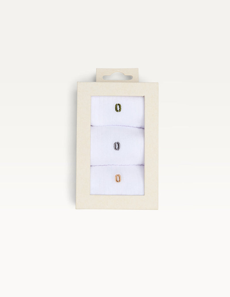 Pack De 3 Chaussettes - Froufrou Vert Gris Camel