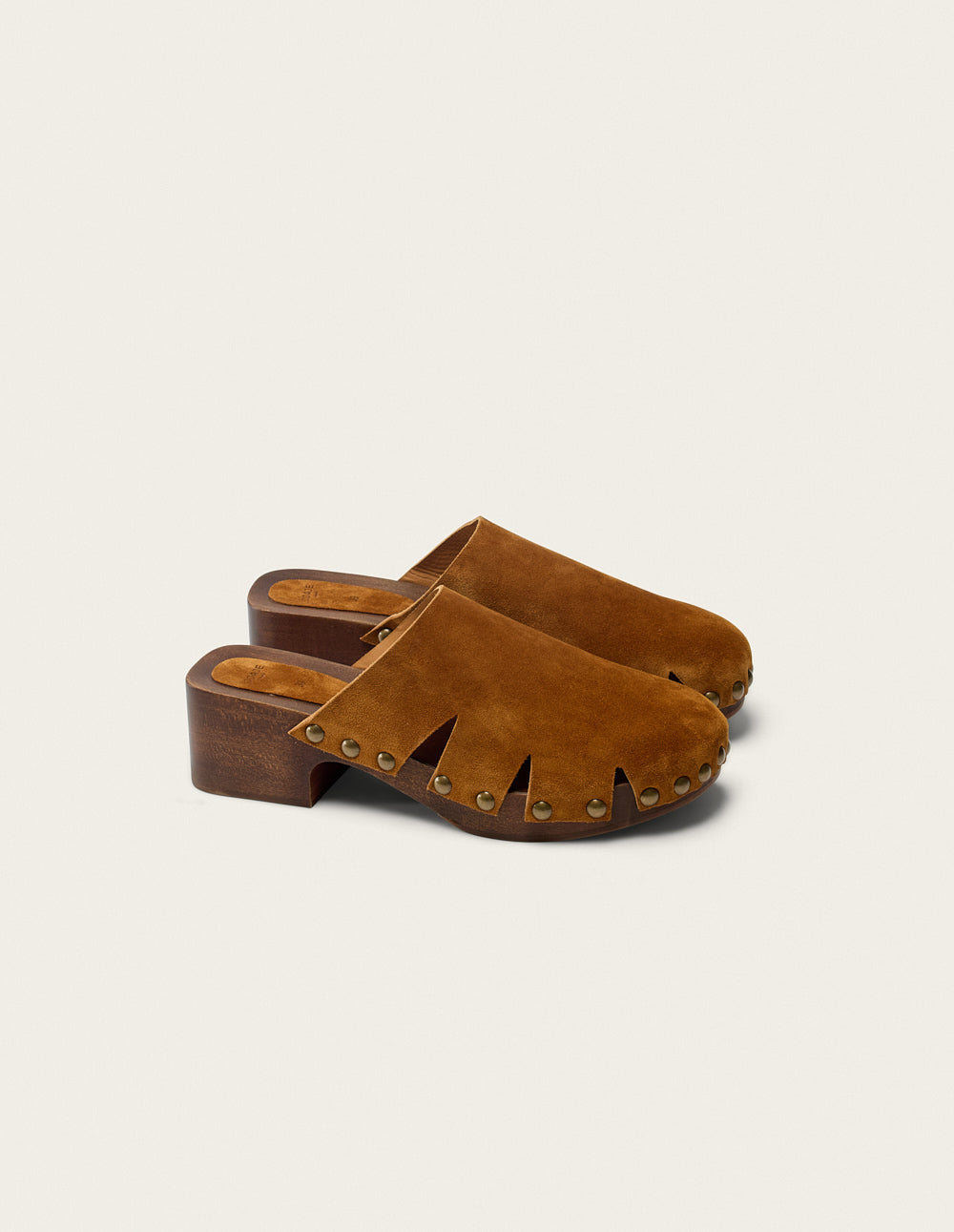 Mules Yura - Suède Ambre