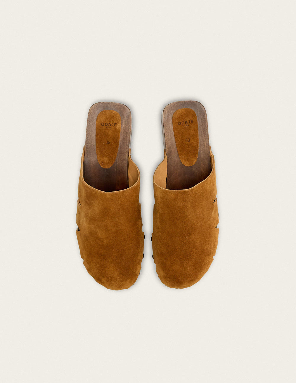 Mules Yura - Suède Ambre
