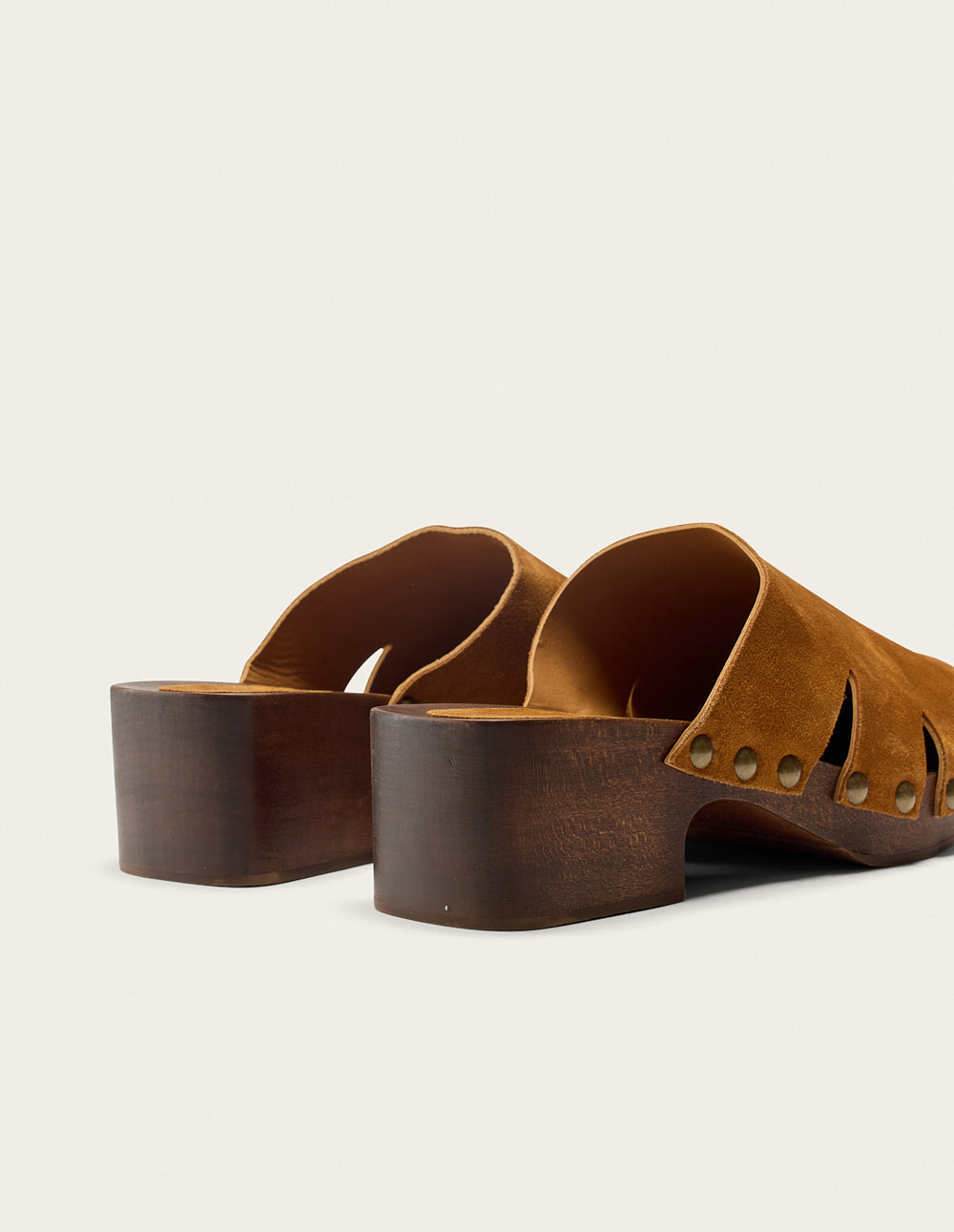 Mules Yura - Suède Ambre