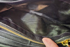 Prada Long Wallet In Purple Nylon & Black Leather