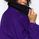 Manteau Évasé En Drap De Laine Vierge Violet