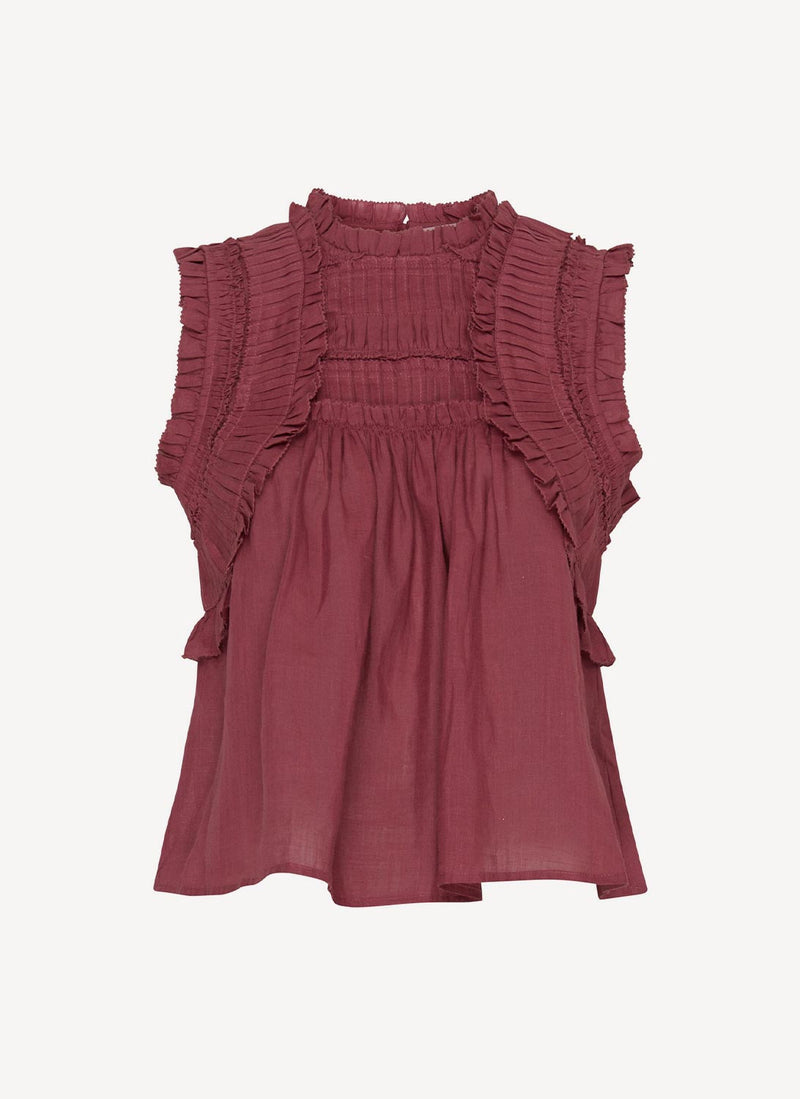 Sea Ny - Top - Burgundy - Femme