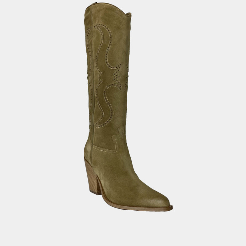 Bottes Sartore Seconde Sr434501 - Velours Camel Clair