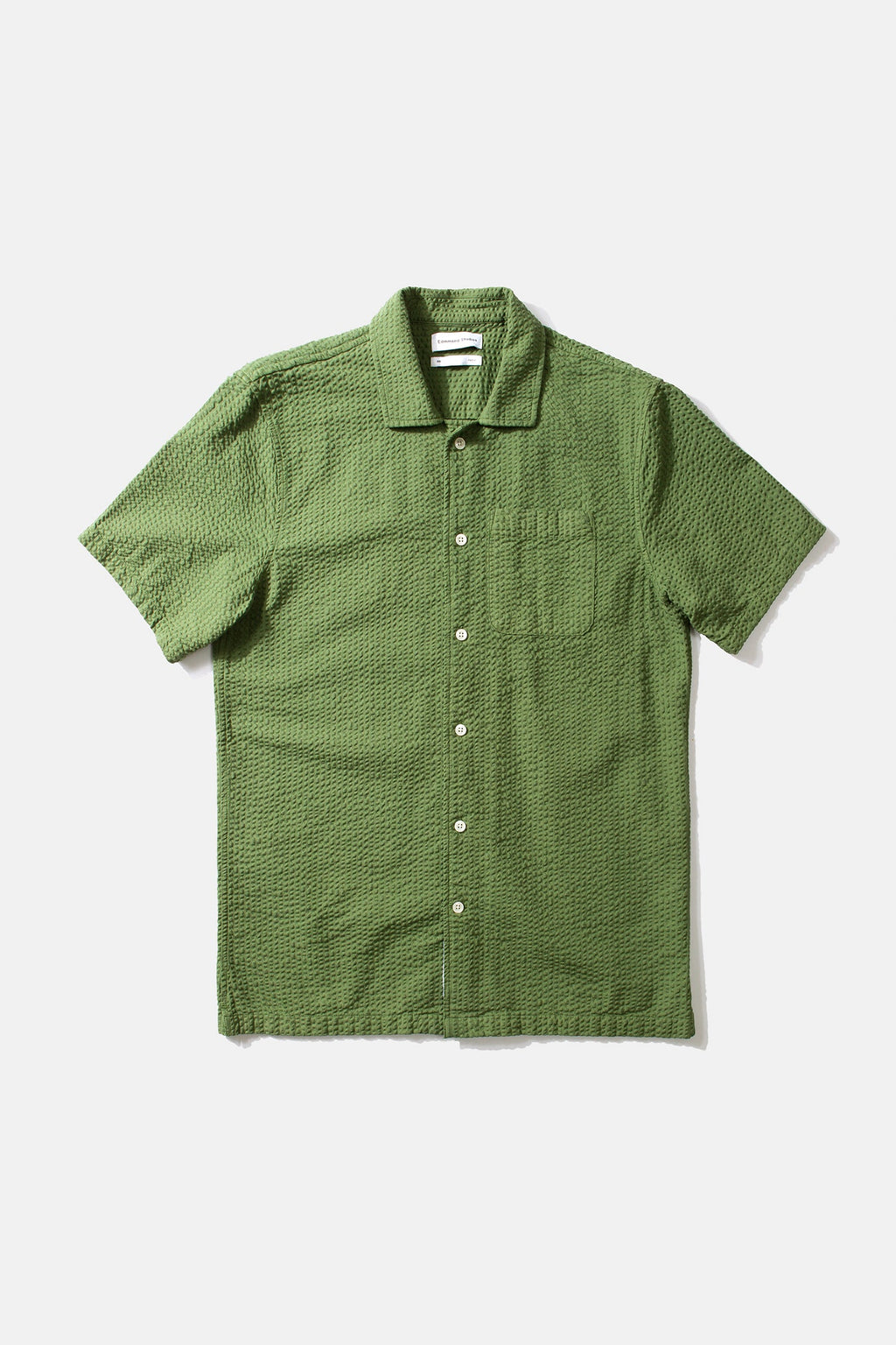 Koszula z krótkim rękawem Seersucker Khaki