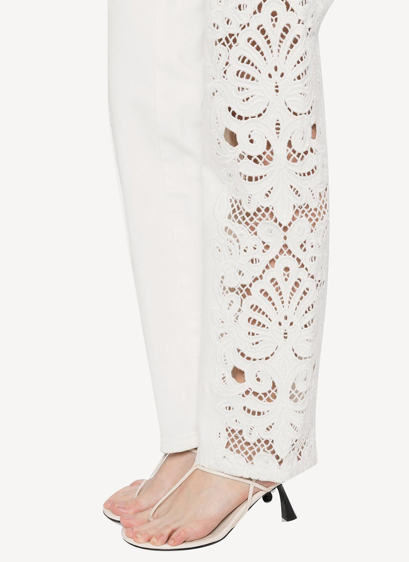 Self Portrait - Pantalon - White - Femme