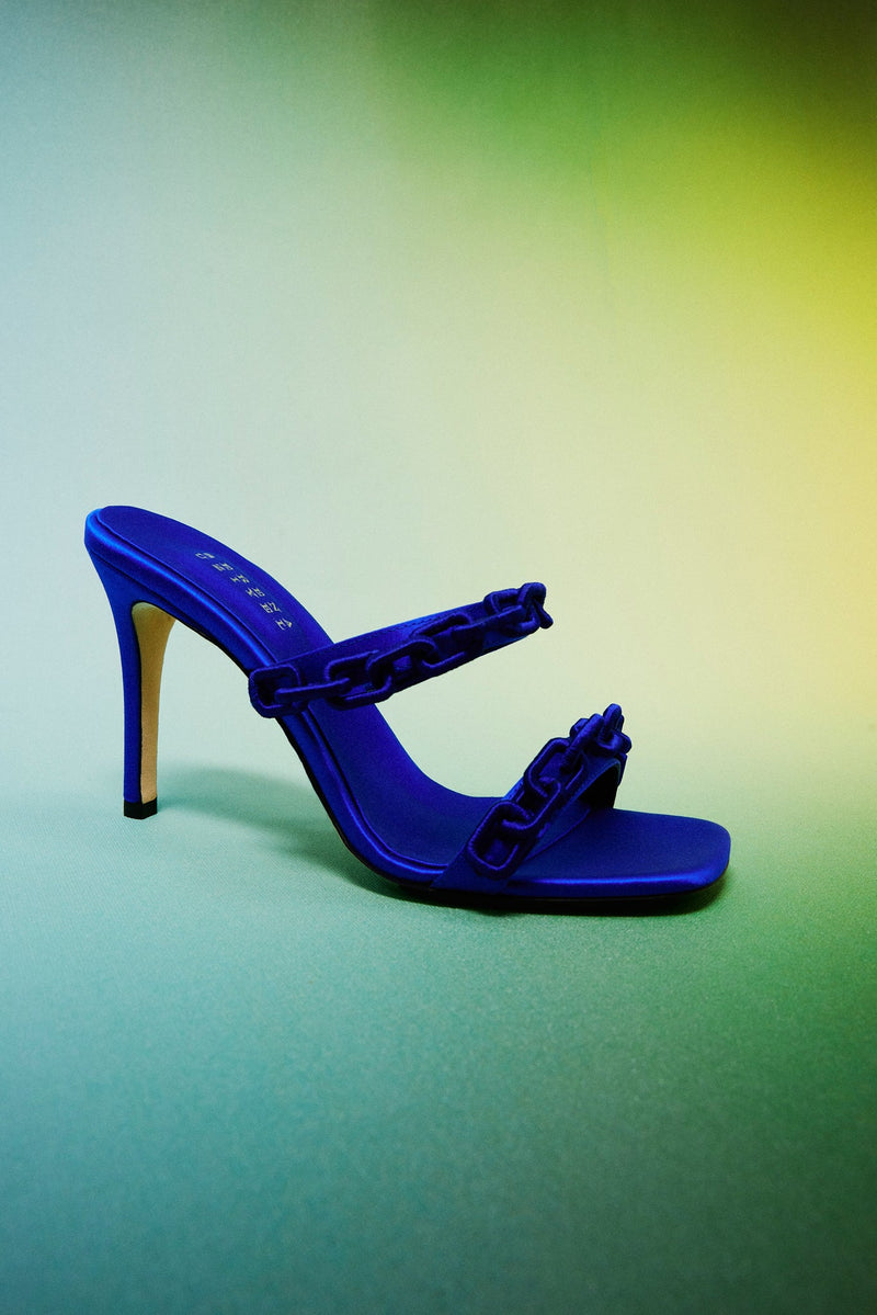 Catena Notte Sapphire High-Heel Two Straps Sandal
