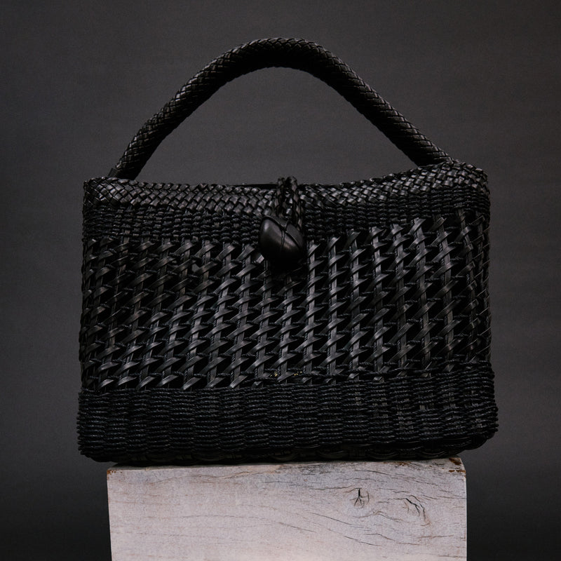 Almeria Black Large Tote Bag