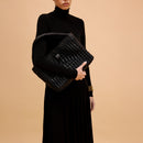 Almeria Black Large Tote Bag