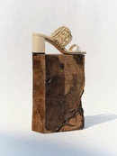 Almeria Nude Block Mid-Heel Strap Sandal