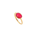 Gold Serti Grand Modele Ring Onyx Rose