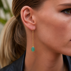 Pendientes Largos Modelo Aventurina Pequeña