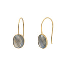 Boucles D'Oreilles Serti Petit Modele Labradorite